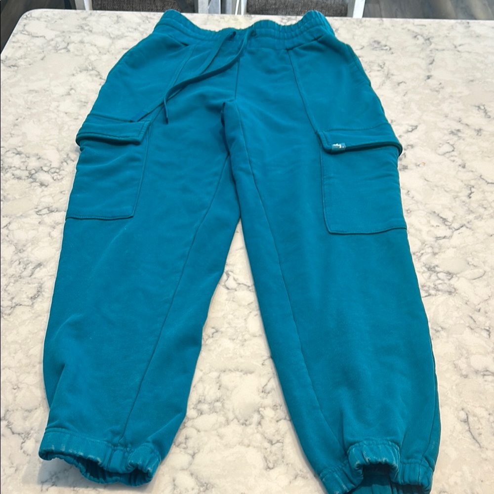Teal Joy Lab Cargo Pants- Size XS